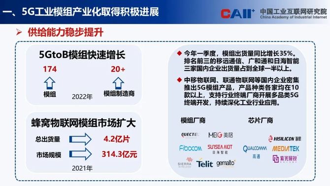 推动“5G+工业互联网”规模应用
